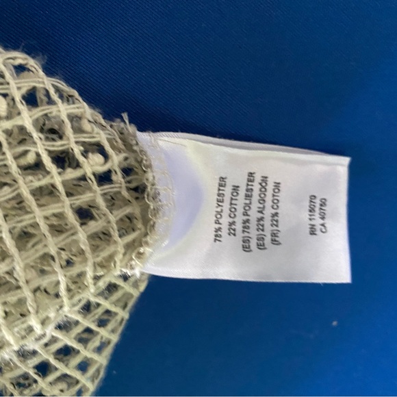 Nina Leonard Crochet Bolero Boho Lagenlook Cardigan XL Open Weave Sharkbite Hem - Picture 4 of 5